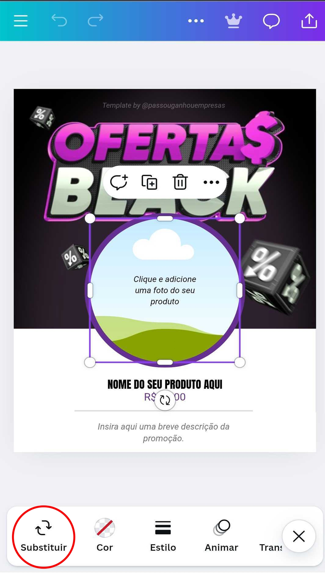 Botão Substituir Img